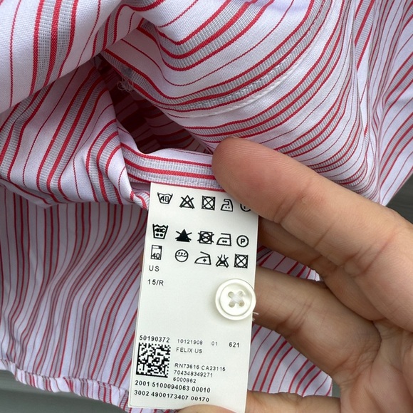 Hugo Boss | NWT Felix Long Sleeve Button Down Shirt size 15 - Picture 4 of 6